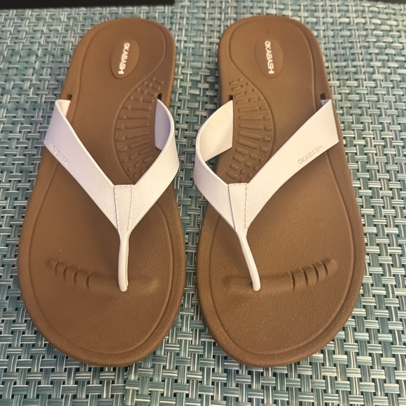 Okabashi Breeze Flip Flop Sandals White - LL - Picture 3 of 5